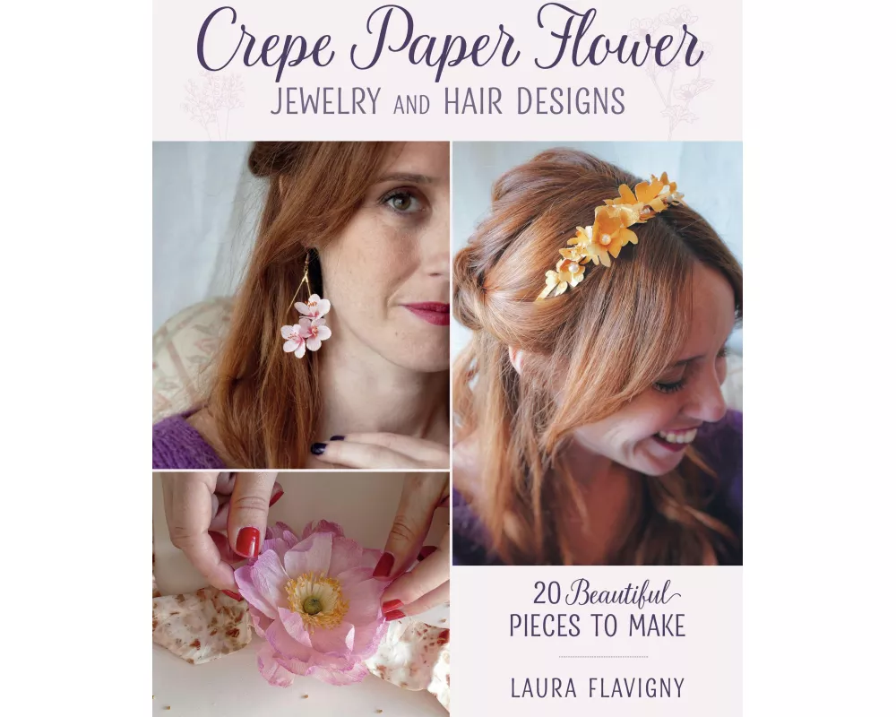 Crepe Paper Flower Jewelry and Hair Designs
