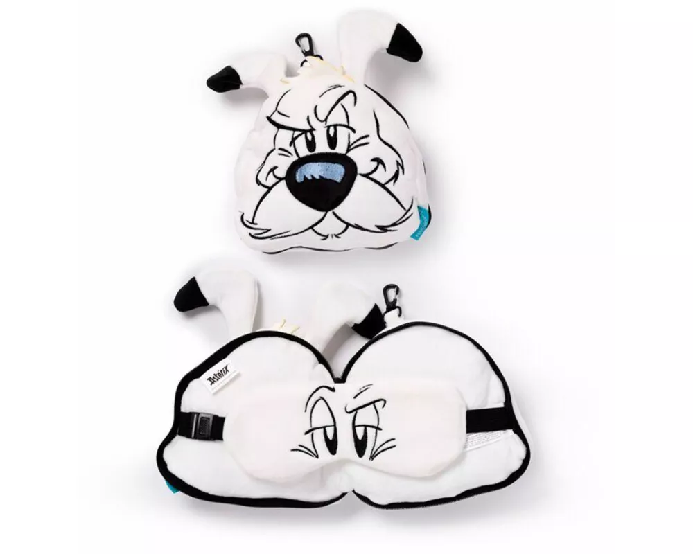 Relaxeazzz Plüsch Idefix (Dogmatix) Asterix Reisekissen & Schlafmaske