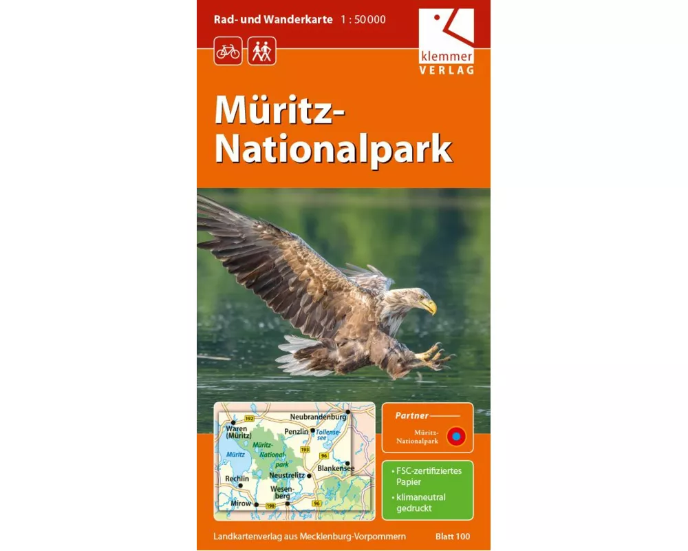 Rad- und Wanderkarte Müritz-Nationalpark 1:50.000