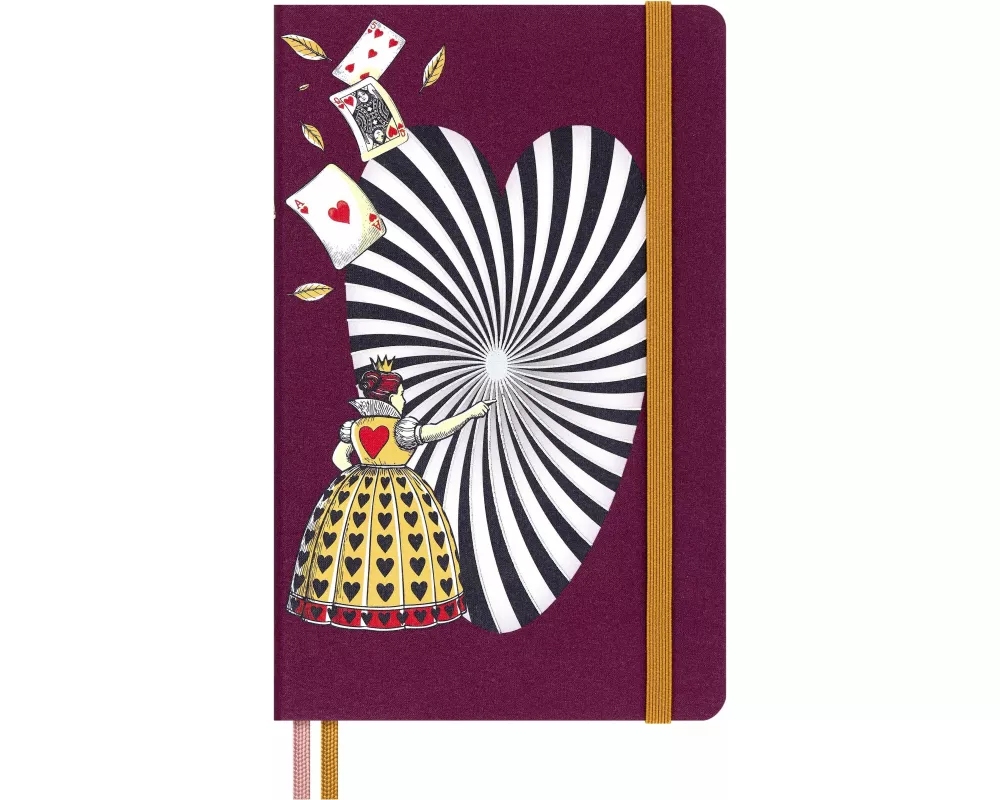 Moleskine Alice im Wunderland Notizbuch limitierte Ausgabe, L/A5, blanko, fester Einband