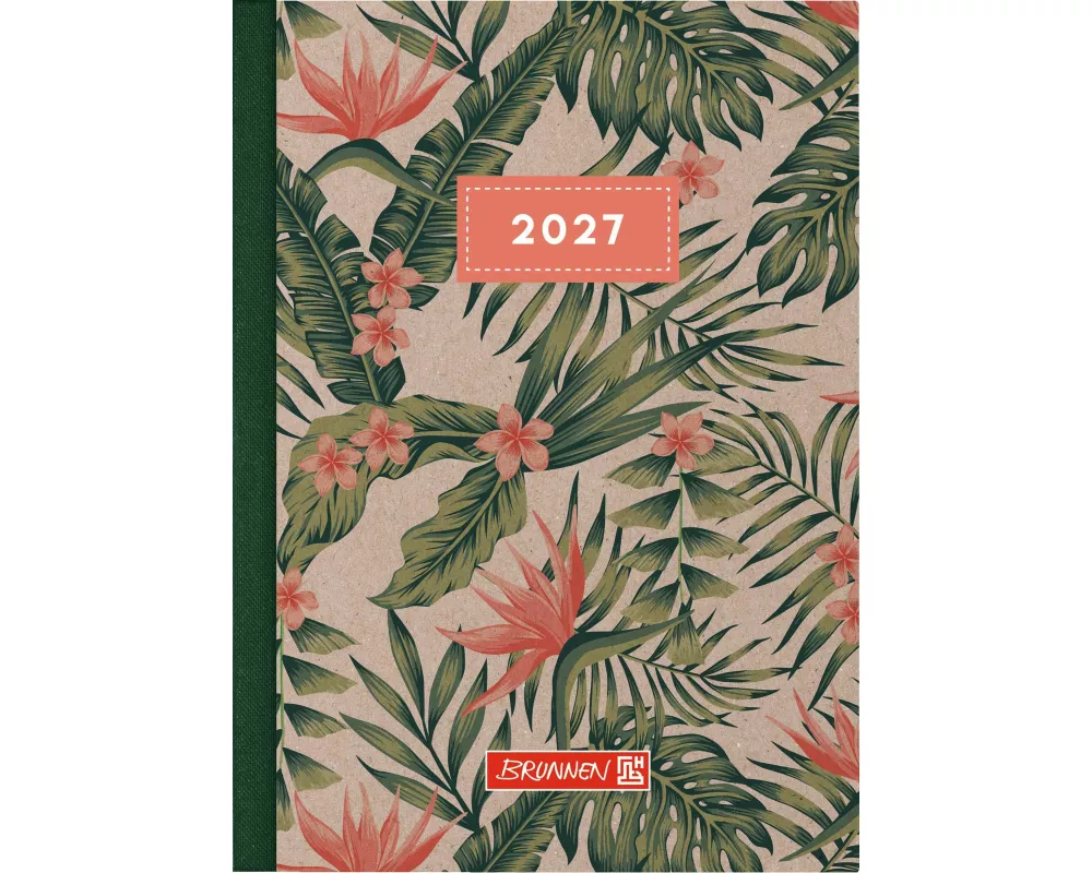 BRUNNEN 1073115017 Taschenkalender Mod. 731 2027 "Tropical" A6, Karton