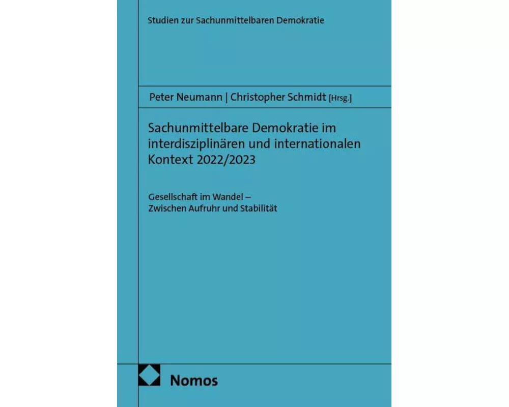 Sachunmittelbare Demokratie im interdisziplinären und internationalen Kontext 2022/2023