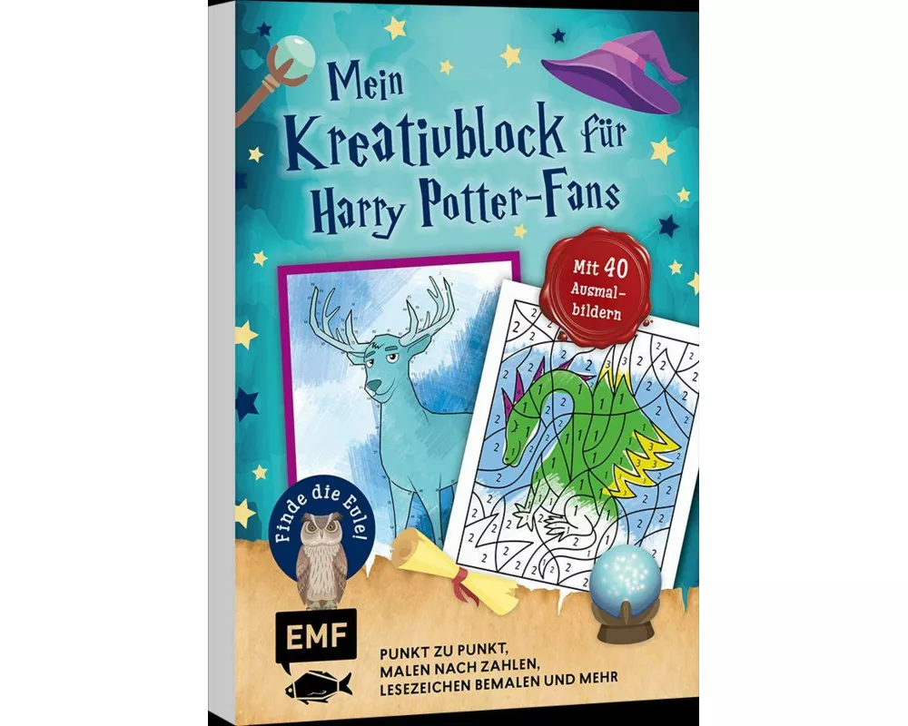 Mein magischer Kreativblock für Harry Potter-Fans – Finde die Eule!