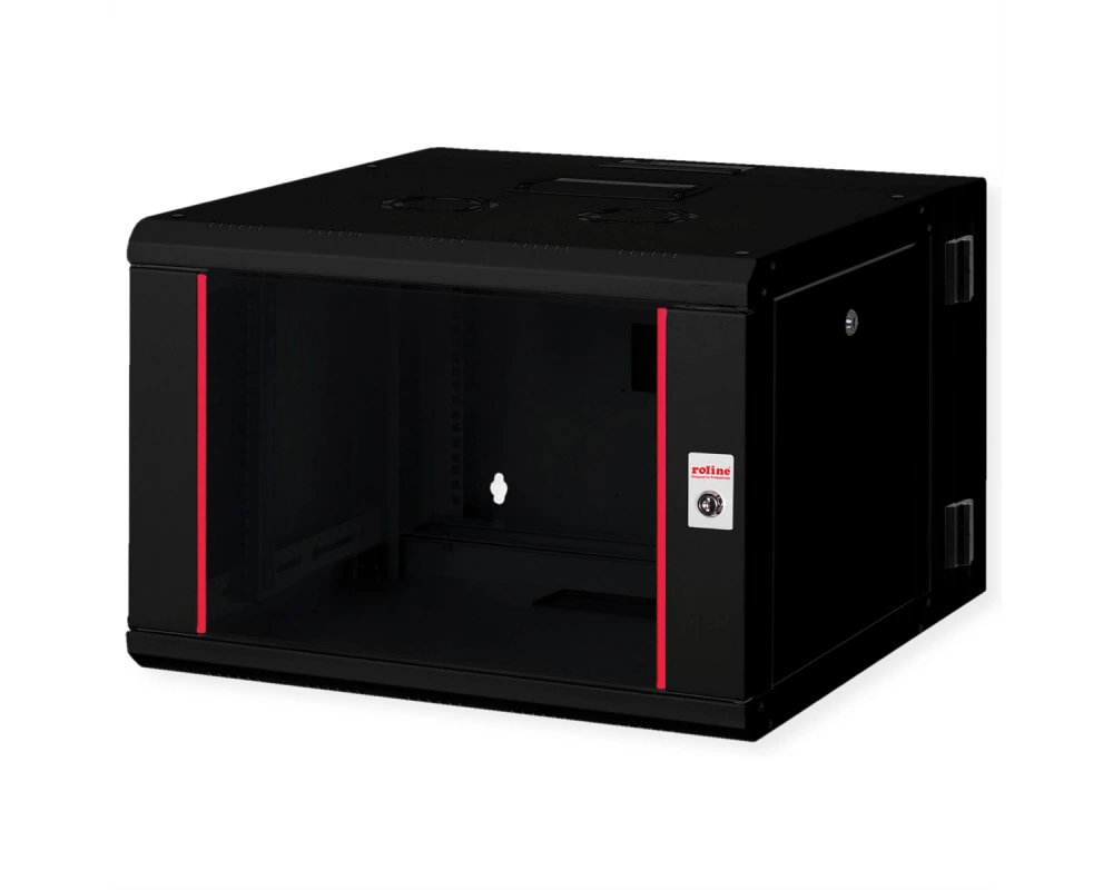ROLINE 19-Zoll Wandgehäuse Pro 7 HE, 600x600 BxT zweiteilig schwenkbar schwarz
