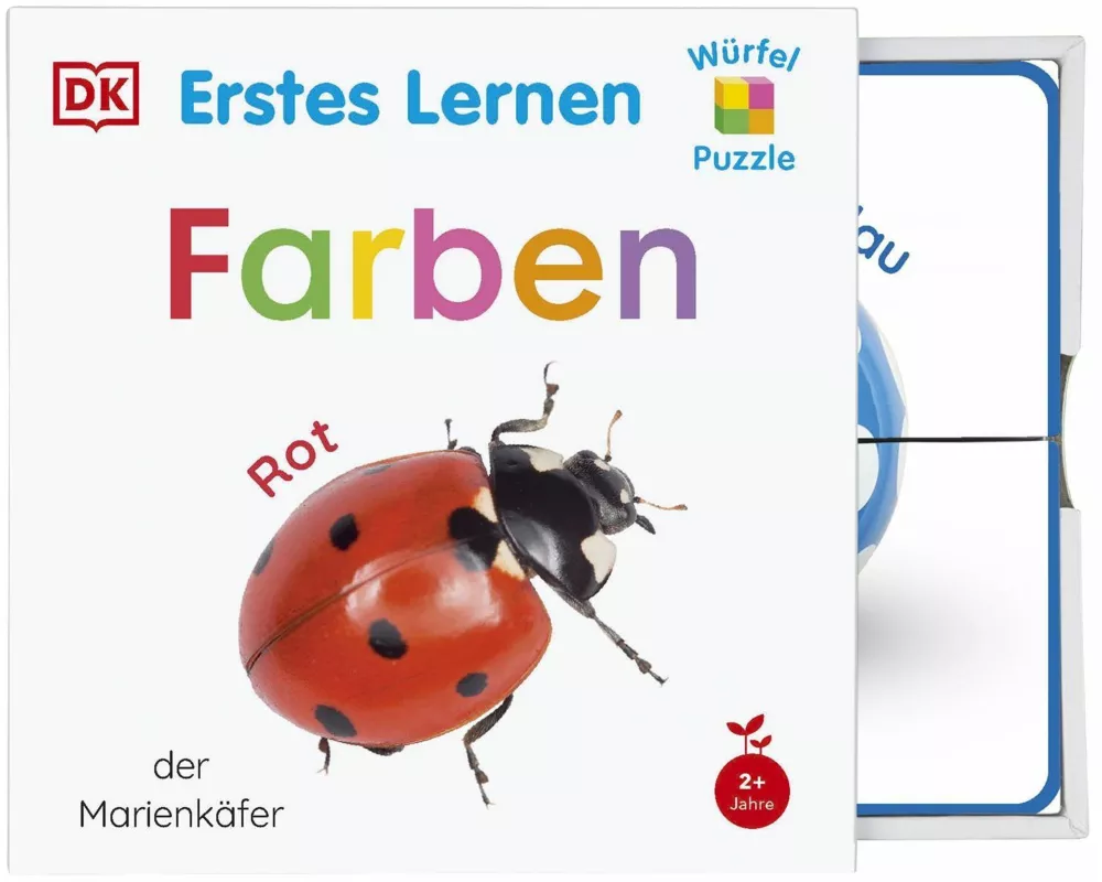 Erstes Lernen Würfelpuzzle. Farben