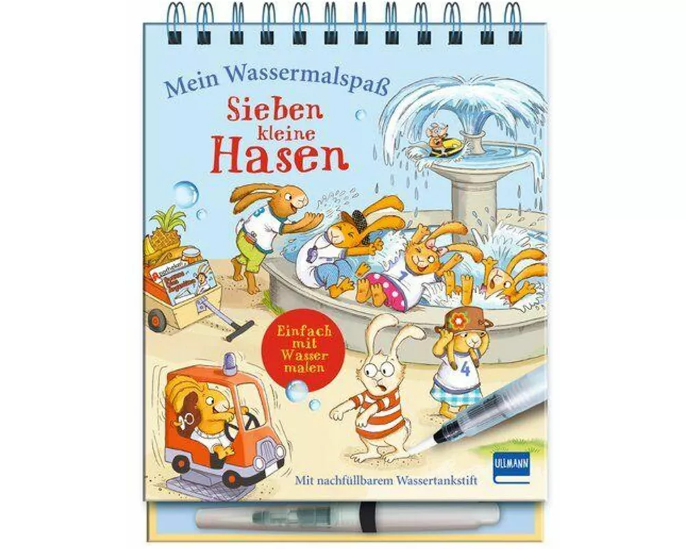 Mein Wassermalspaß - Sieben kleine Hasen
