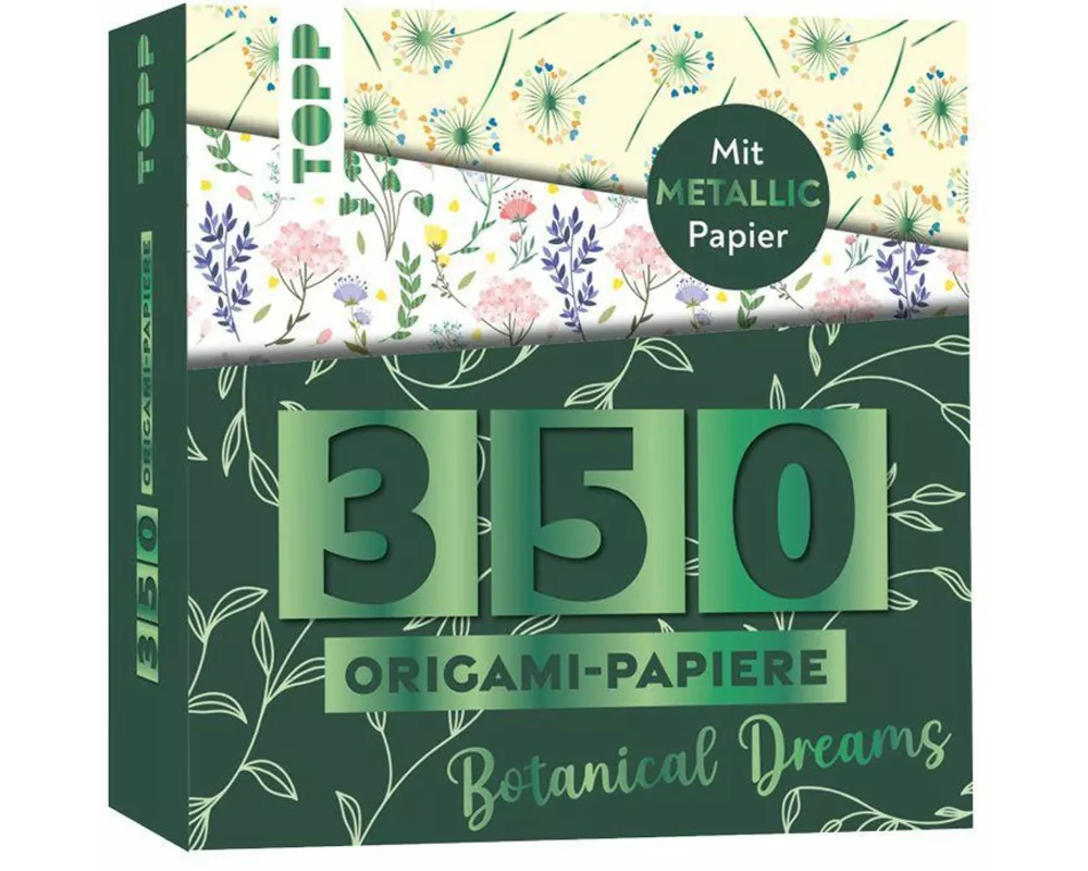 350 Origami-Block Florale Motive