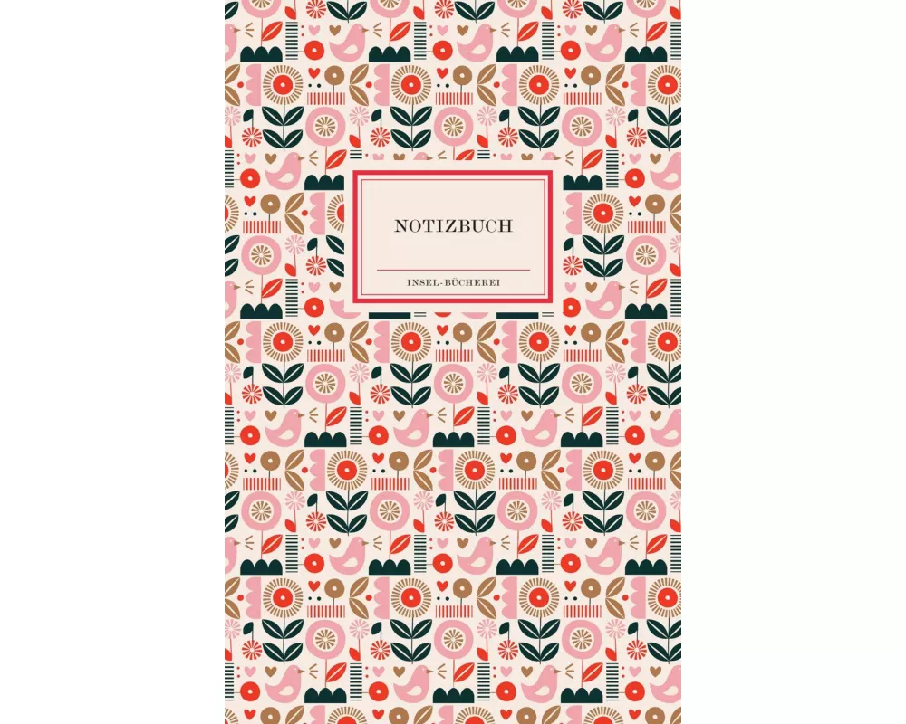 Notizbuch Insel-Bücherei »Puderrosa Blumen retro«