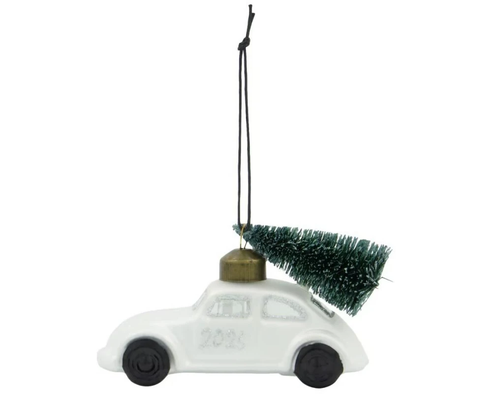 House Doctor Weihnachtskugel Auto Ø 10.5 cm Silber