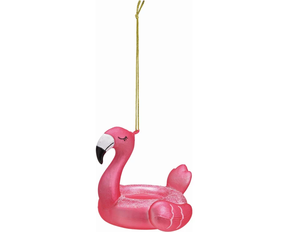 G. Wurm Weihnachtskugel Flamingo 10 x 8 x 10 cm, Pink