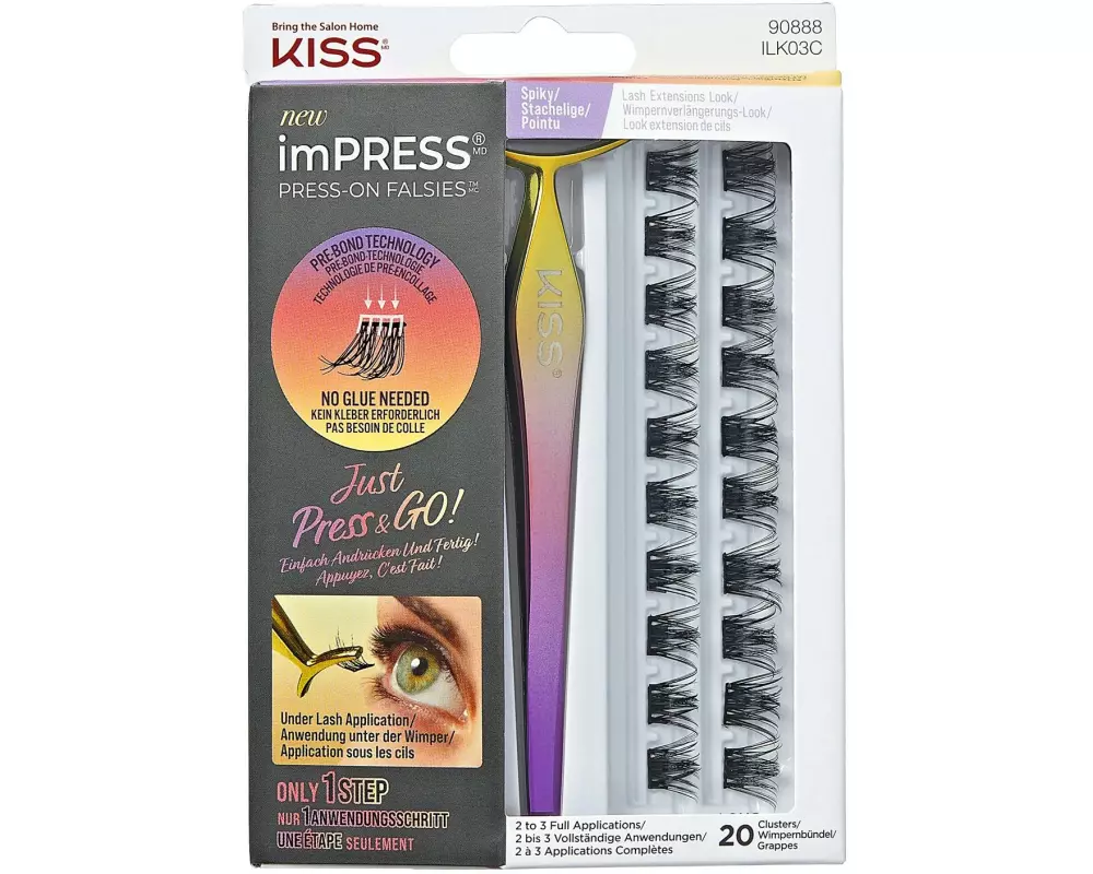 Kiss ImPRESS Press-on Falsies Spiky Schwarz