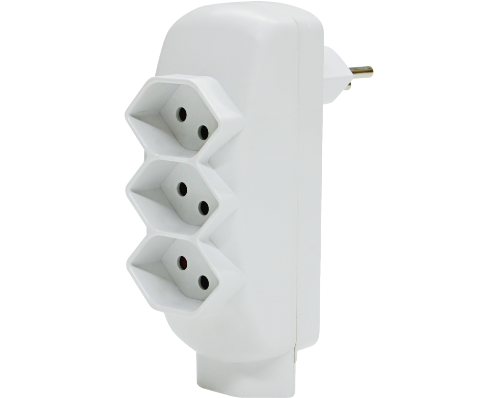 STEFFEN Abzweigstecker 1499725 weiss 4 Stecker