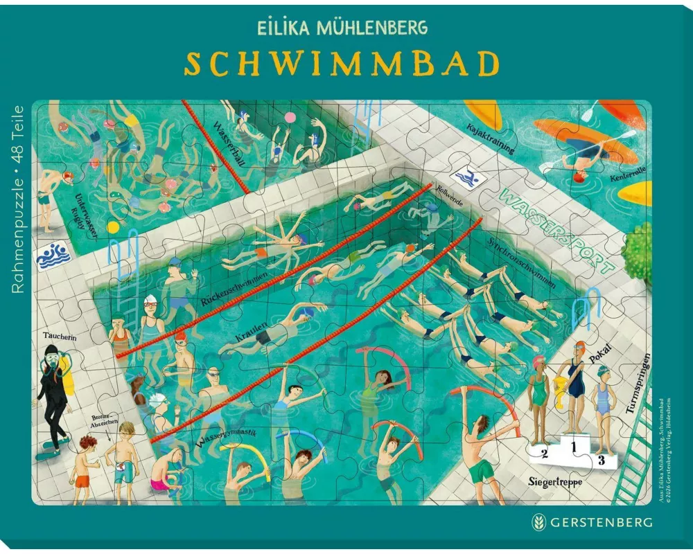 Rahmenpuzzle Schwimmbad
