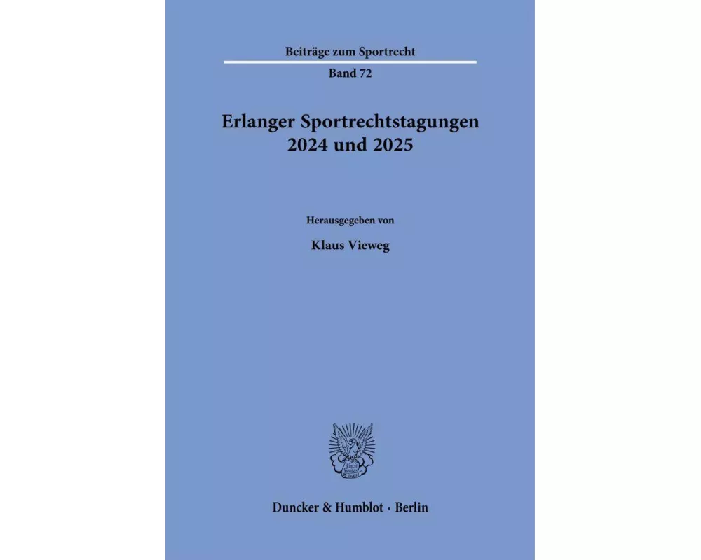 Erlanger Sportrechtstagungen 2024 und 2025