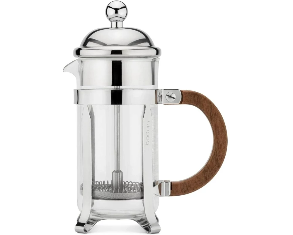 Bodum Kaffeebereiter Chambord 0.35 l, Braun/Silber/Transparent