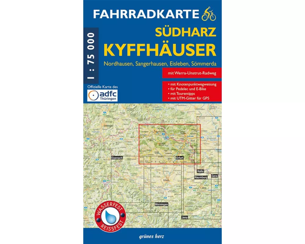 Fahrradkarte Südharz, Kyffhäuser