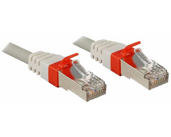 LINDY Patch Cable, Cat6A, S/FTP, RJ45-RJ45, 0,3m, grey, LSOH, including Testprotocol