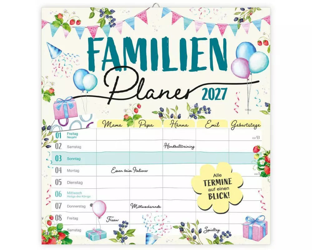 TRÖTSCH - Broschürenkalender Familienplaner 2027