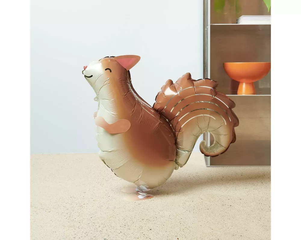 Folienballon Airwalker, Eichhörnchen, 1 Ballon + 8-DIY Teile, 63 x 50 x 19 cm