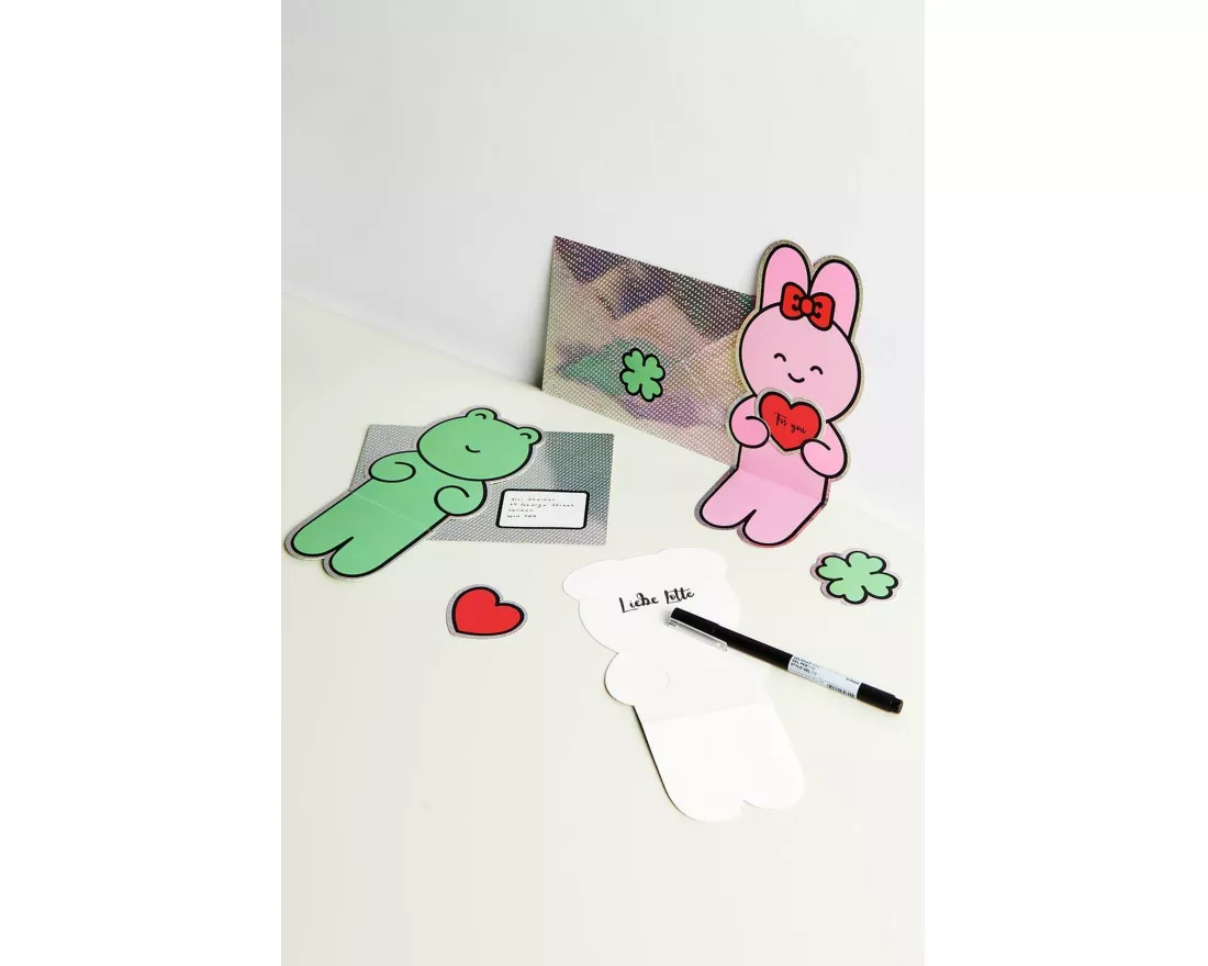 Kartenset formgestanzt Chingu, B6 FSC MIX, 8 Karten, 8 Umschläge