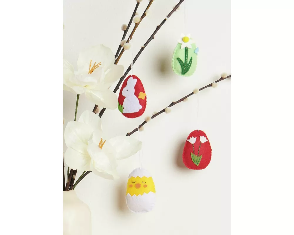 Aufhänger Filz-Osterei 2D, 4 Stk