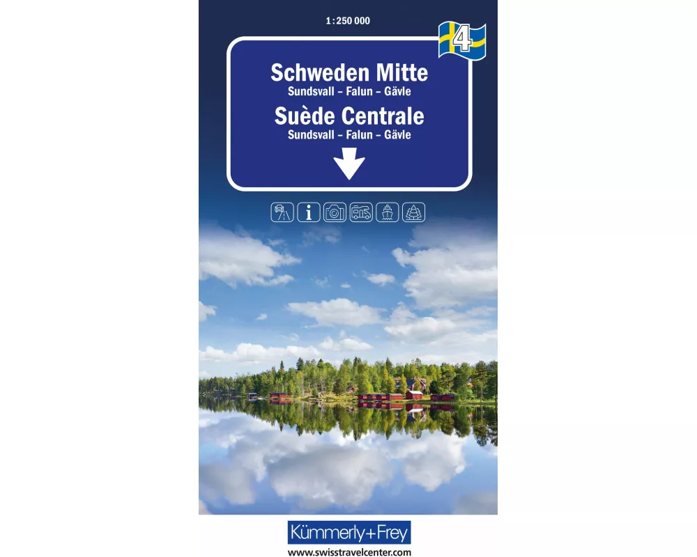 Kümmerly+Frey Regional-Strassenkarte 4 Schweden Mitte 1:250.000