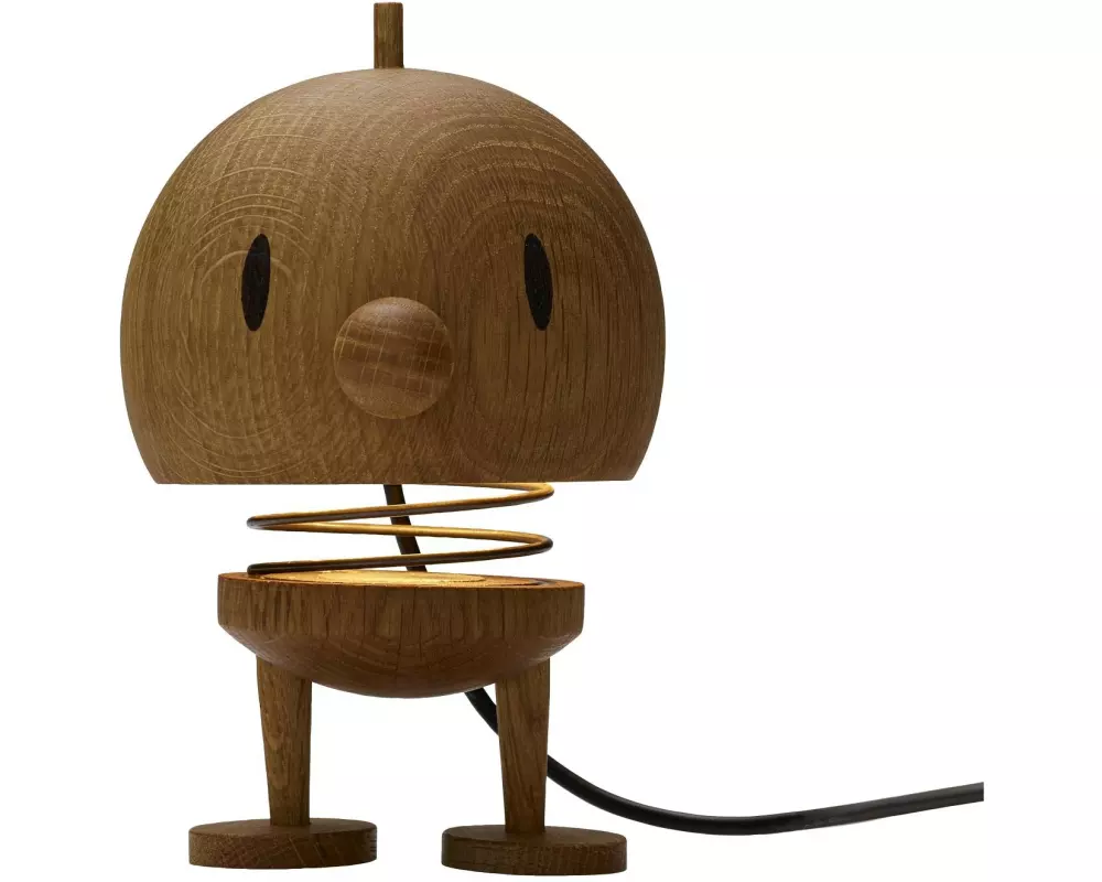 Hoptimist Tischleuchte Stahl/Eiche, 10 x 15 cm