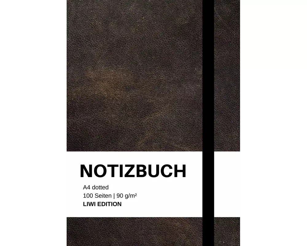 Notizbuch A4 dotted - 100 Seiten Soft Cover - schwarz - FSC Papier