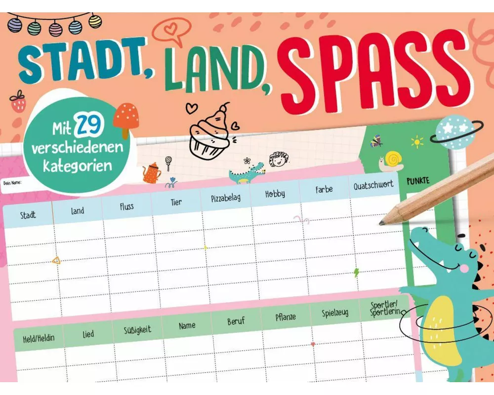 Stadt, Land, Spaß - Spieleblock