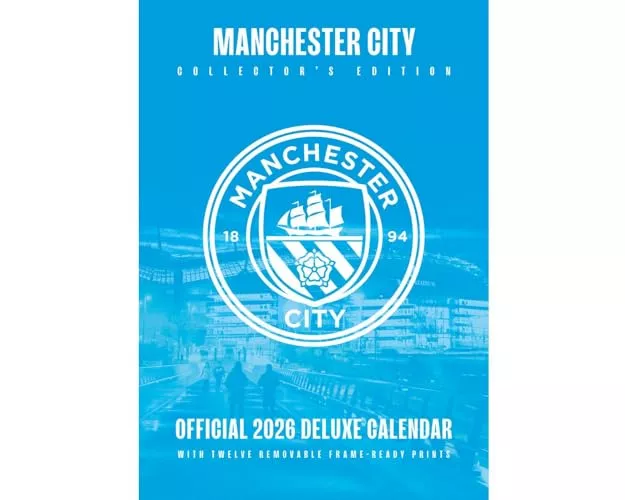 Manchester City Fc 2026 A3 Deluxe Calendar