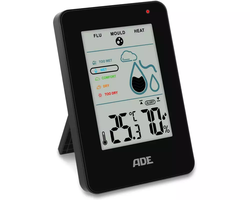 ADE Thermo-/Hygrometer digital Schwarz