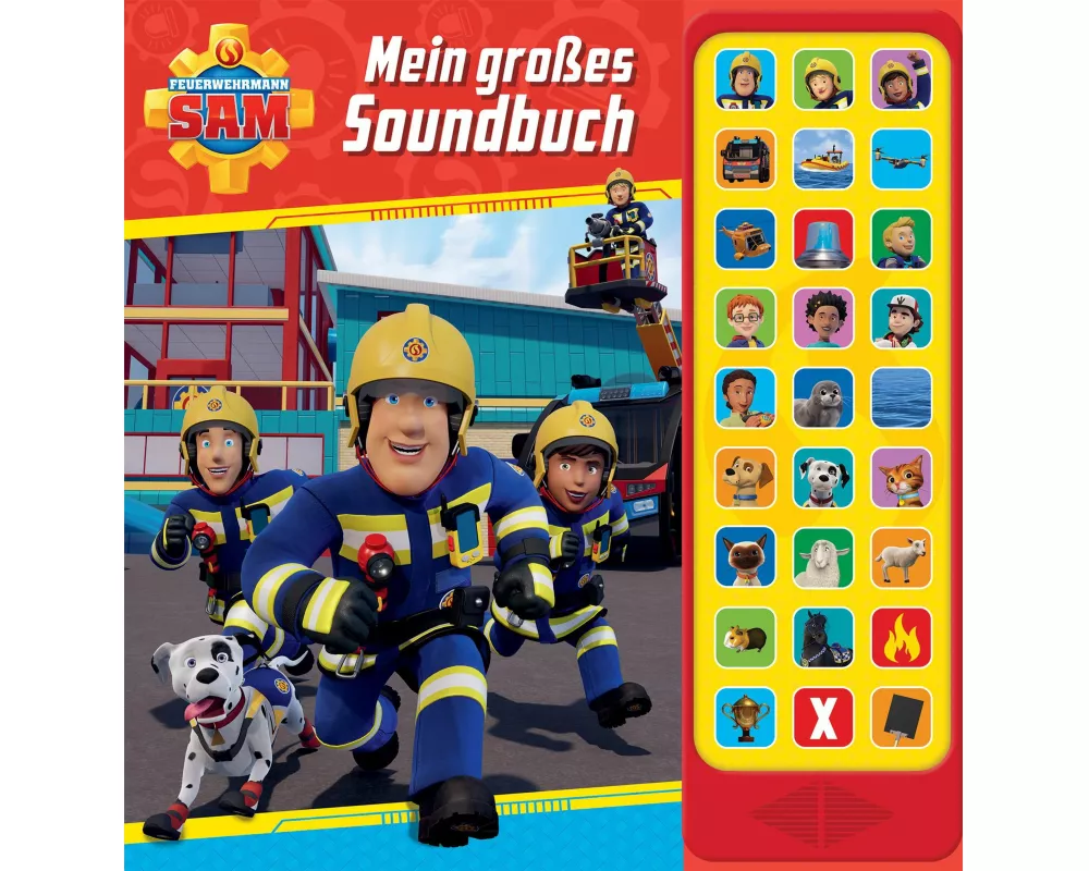 Feuerwehrmann Sam - Mein großes Soundbuch - 27-Button-Soundbuch - Hardcover-Buch mit 27 Geräuschen