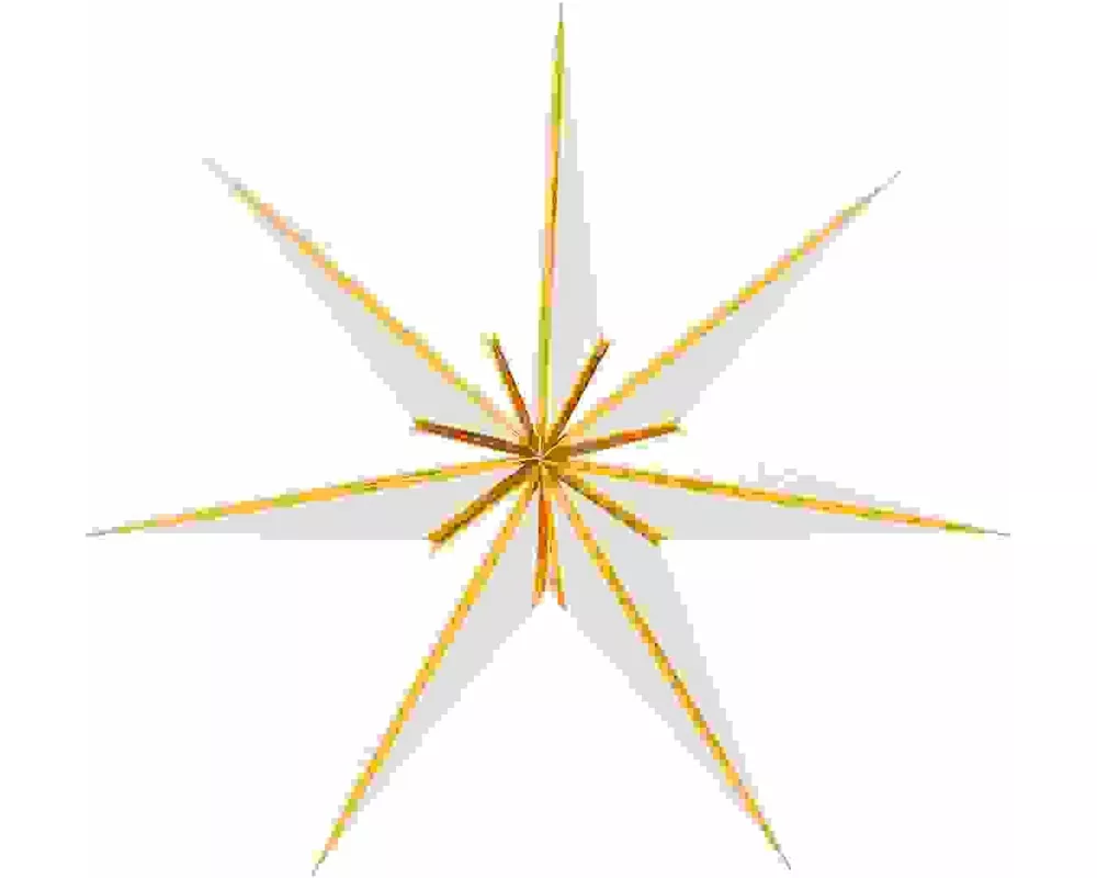 Papierstern, Weiß/Gold, FSC MIX