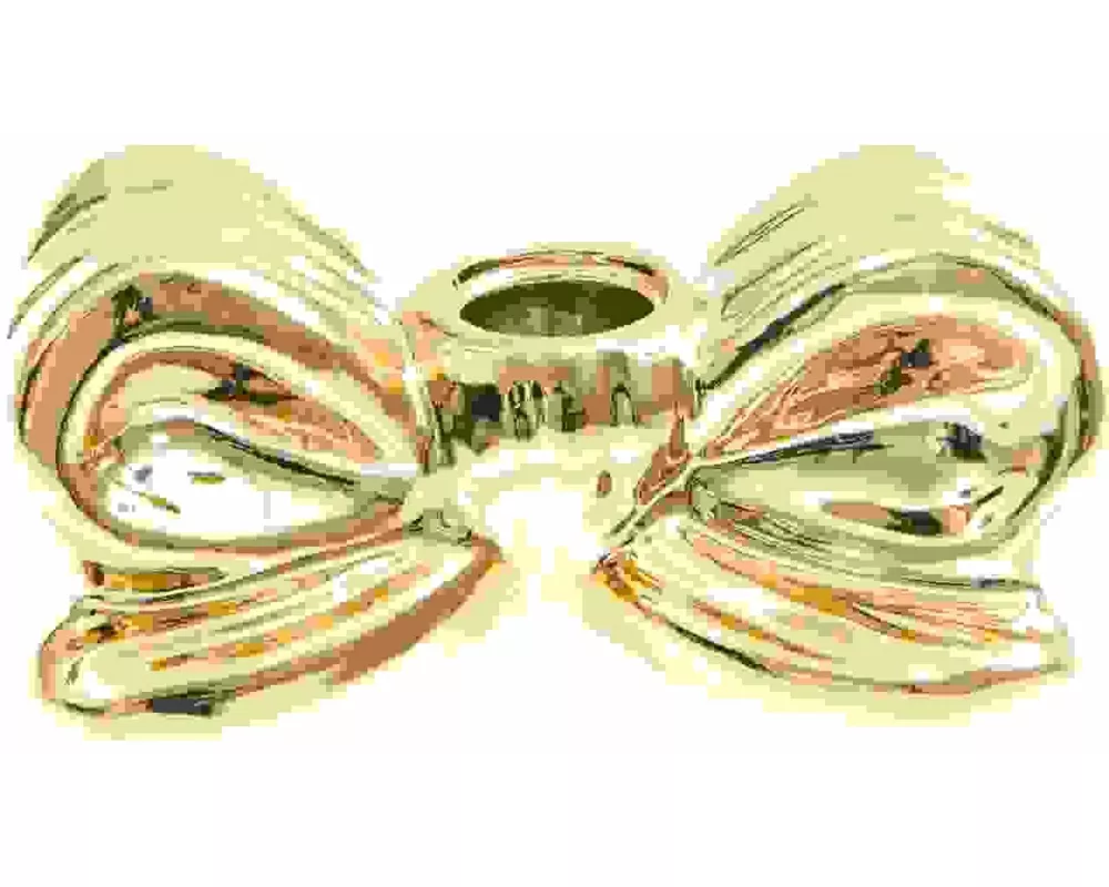 Porzellan Kerzenhalter Schleife, Gold