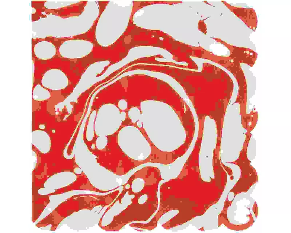 Servietten Marmor, Rot/Weiß, FSC MIX