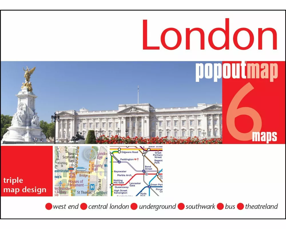 London PopOut Map - 3 pop up maps in 1 pocket size format