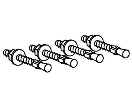 KITHARDWARESTUD ANCHORS3/8-16X3