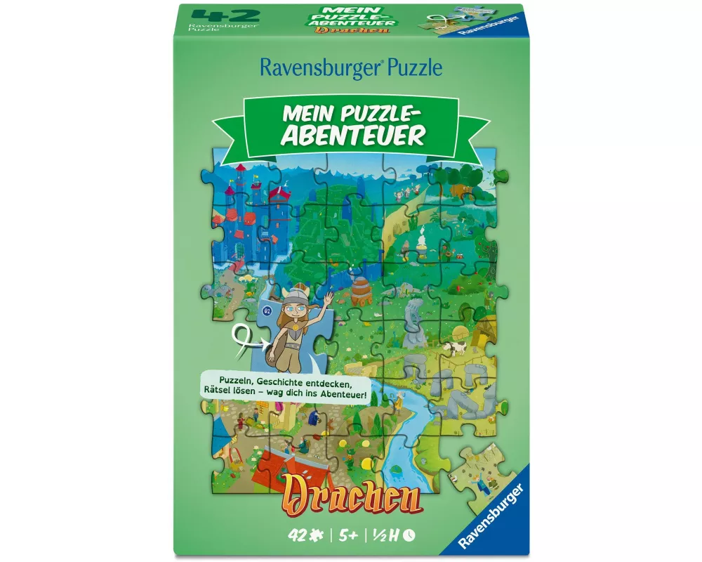 Kinderpuzzle 42 Teile - Mein Puzzle-Abenteuer: Drachen
