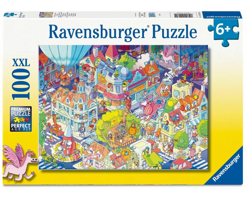 Kinderpuzzle 100 XXL Teile - Trubel in Chaoshausen
