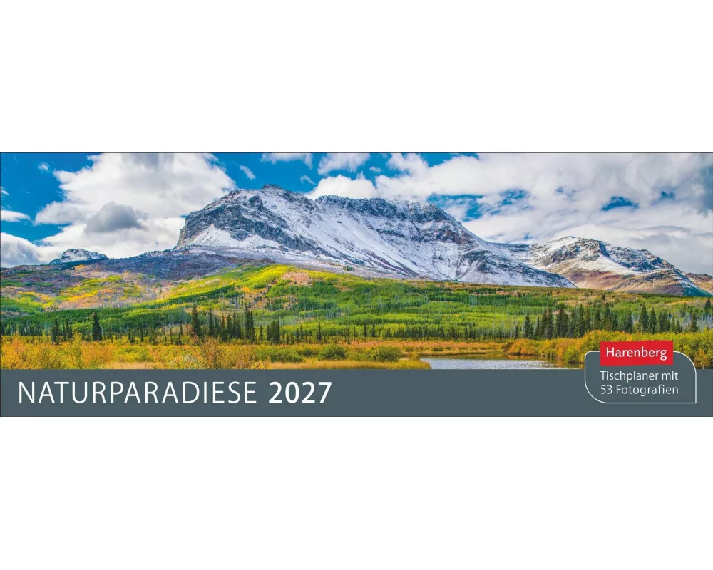 Naturparadiese Premium-Tischplaner 2027 - Wochenkalender mit 53 Fotografien