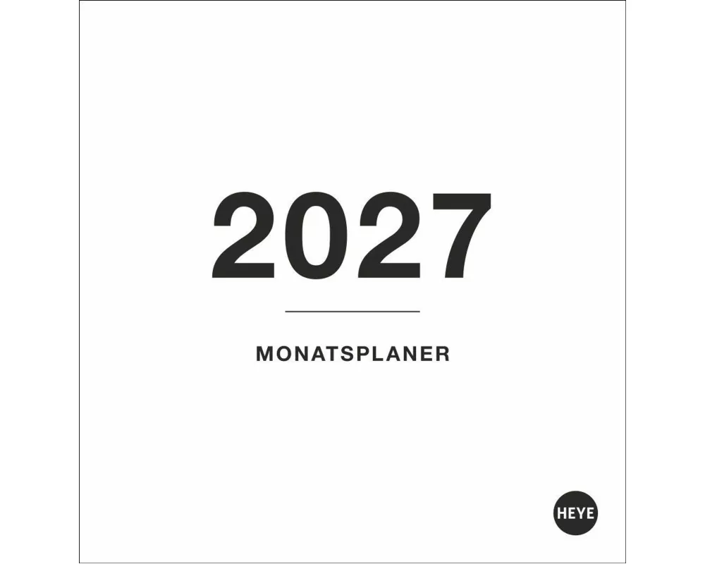 Black&White Monatsplaner zum Aufstellen 2027
