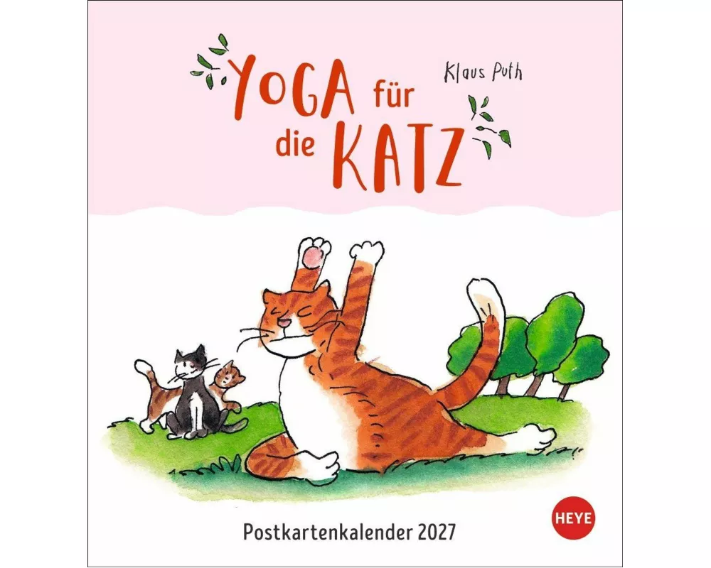 Puth Yoga für die Katz Postkartenkalender 2027