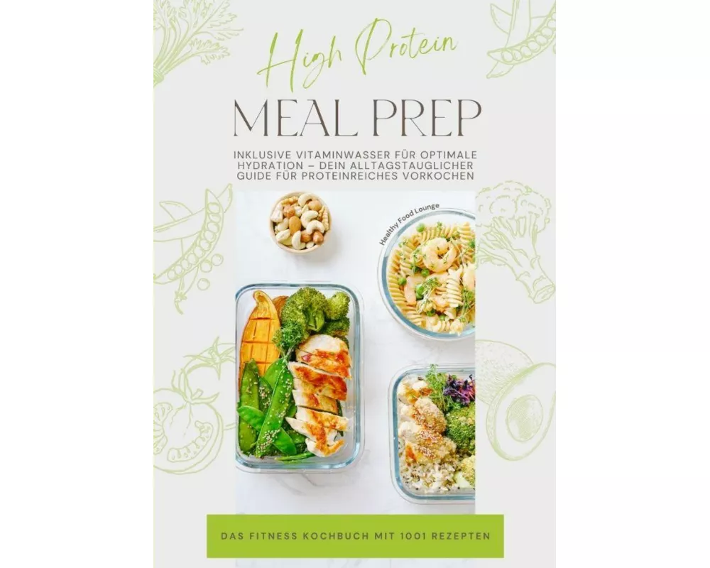 High Protein Meal Prep - Das Fitness Kochbuch mit 1001 Rezepten: Inklusive Vitaminwasser für optimale Hydration - Dein alltagstauglicher Guide für pro