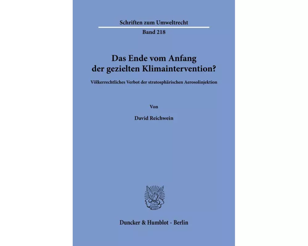 Das Ende vom Anfang der gezielten Klimaintervention?