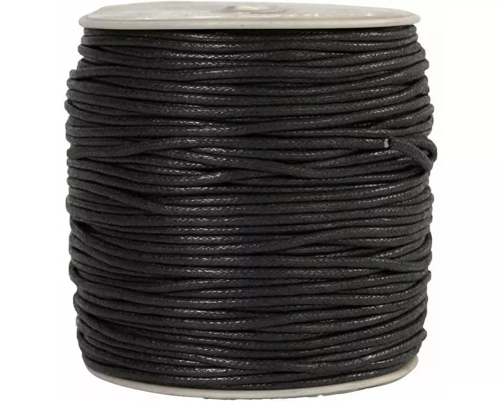 Creativ Company Baumwollkordel 2 mm, Schwarz, 100 m