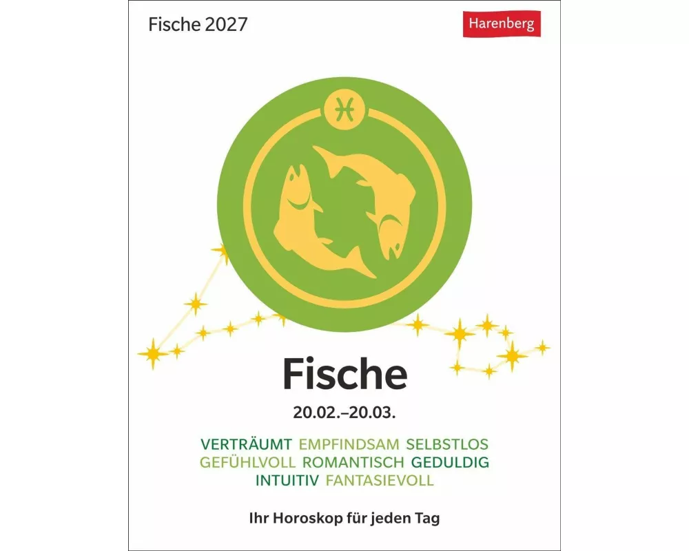 Fische Sternzeichenkalender 2027 - Tagesabreißkalender - Ihr Horoskop für jeden Tag