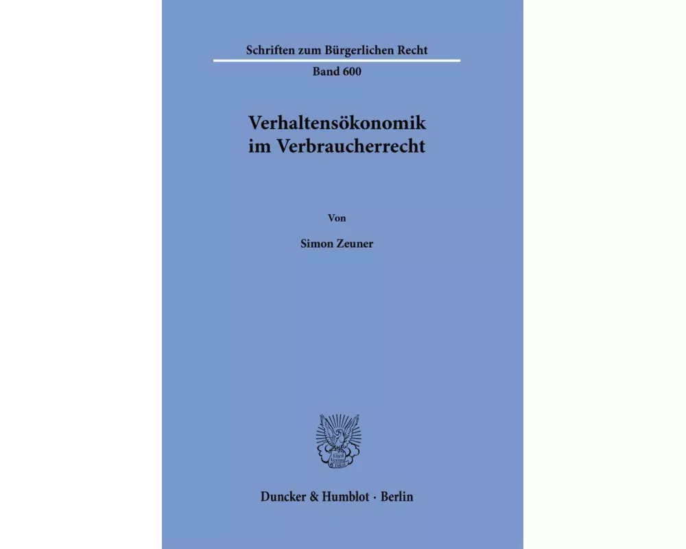 Verhaltensökonomik im Verbraucherrecht