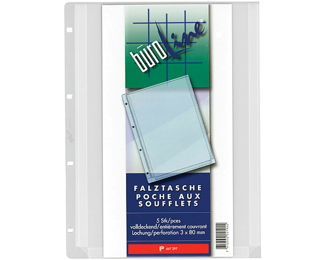 BÜROLINE Falztaschen A4 667297 5 Stück