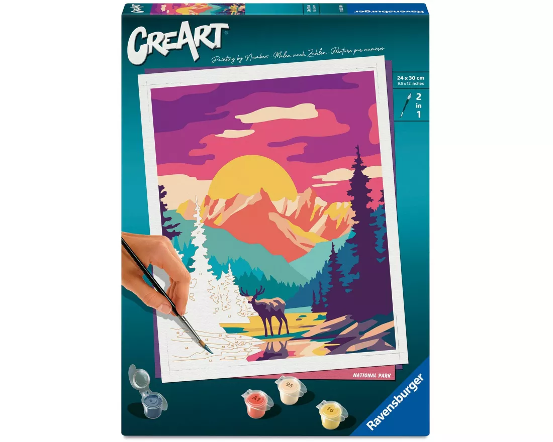 CreArt, Malen nach Zahlen Adults Trend - National Park