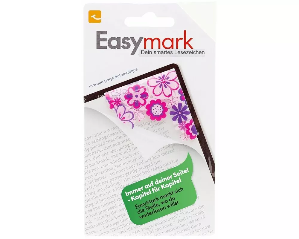 Easymark Pink Flowers - Dein smartes Magnet-Lesezeichen
